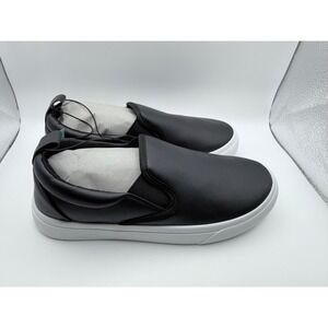 maurices Black Faux Leather Slip On Sneakers Women's Size‎ 6.5 M Casual Shoes